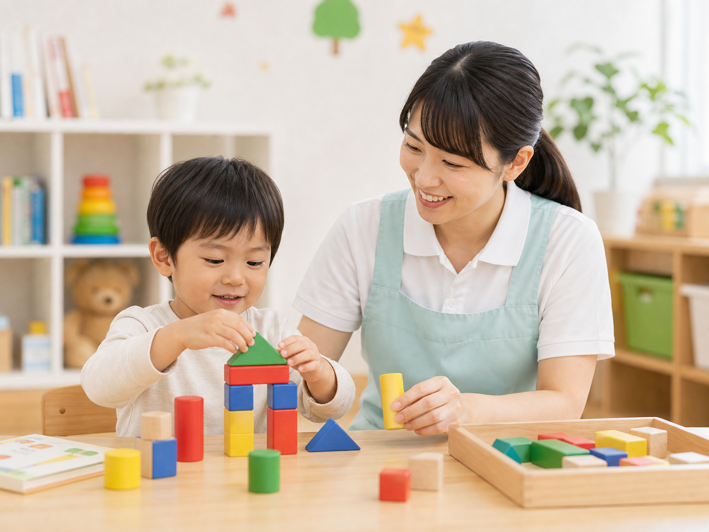 児童発達支援で遊びを通じた支援を行う様子