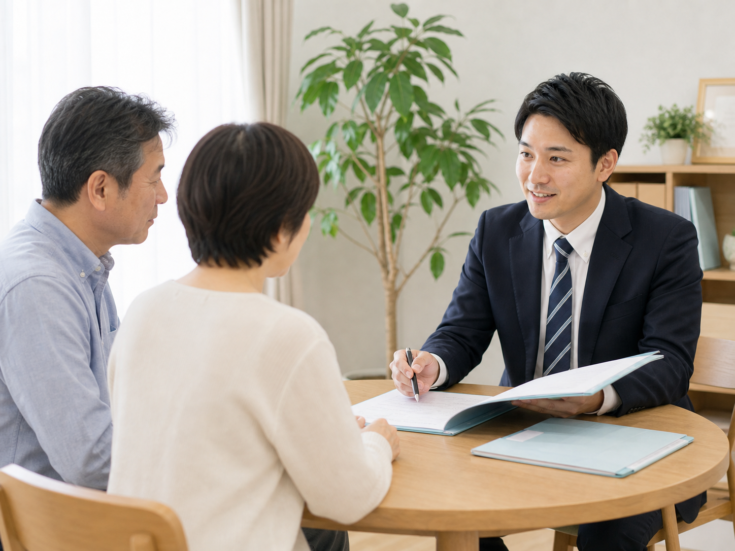 相談支援で支援計画を話し合う様子