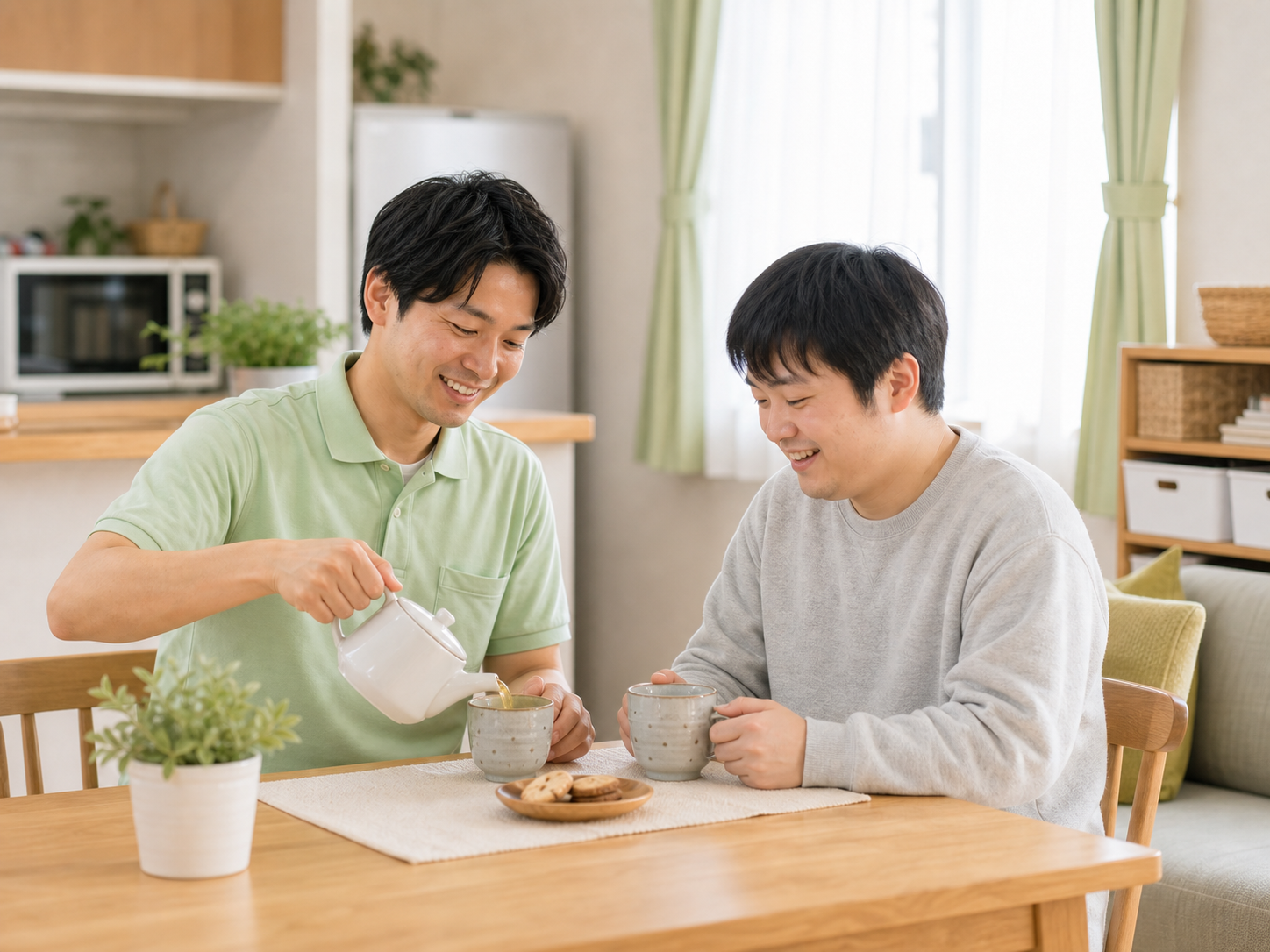 共同生活援助で日常生活を支援する様子